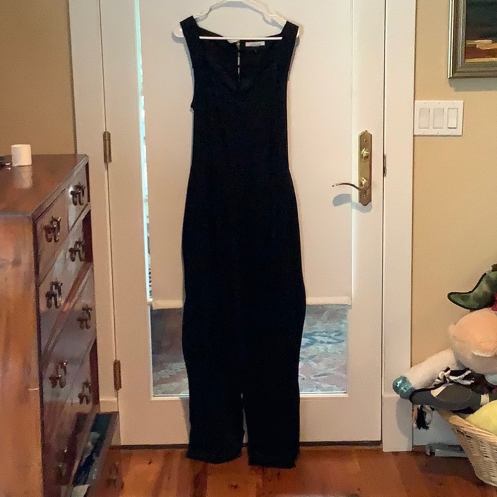 Black jumpsuit silky material